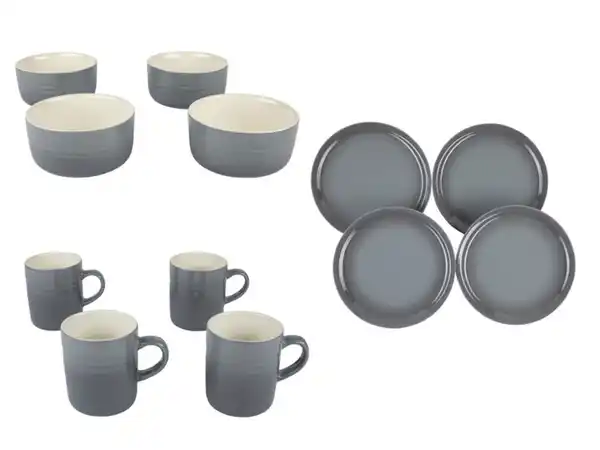 Bild 2 von ERNESTO® Geschirr-Set, Teller / Schüssel / Tassen, 12-teilig, Porzellan