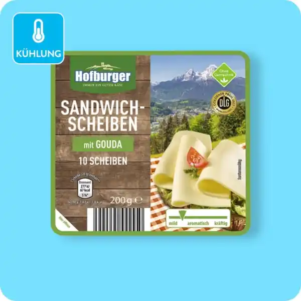 Bild 1 von HOFBURGER Sandwich-Scheiben, versch. Sorten