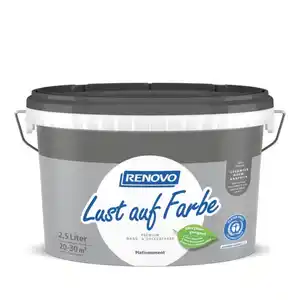 RENOVO Wand- und Deckenfarbe matt »Lust auf Farbe«, platinmoment