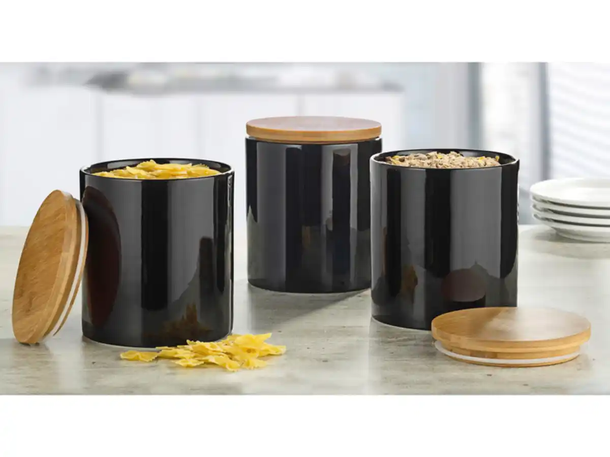 Bild 4 von Esmeyer Porzellandosen mit Bambusdeckel 3er Set