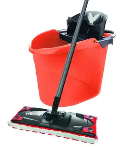 Vileda UltraMax 2 in 1 Colors Komplett-Set inkl. Eimer, Wischer und Wischbezug coral