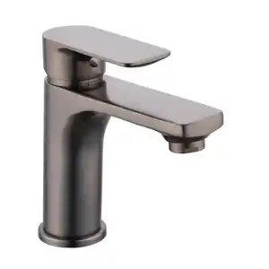 WELLWATER Waschtisch-Einhebelmischer »Bozen«, Höhe: 152,4 mm, Messing/Zink, graphitfarben