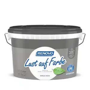 RENOVO Wand- und Deckenfarbe »Lust auf Farbe«, Zeitloser Beton, 2,5 l, matt