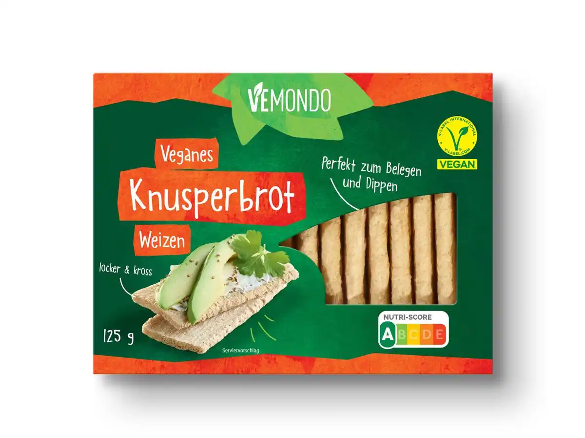 Bild 1 von Vemondo Veganes Knusperbrot Weizen,  125 g