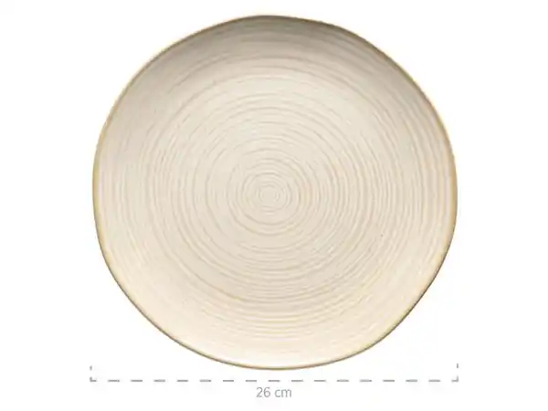 Bild 2 von MÄSER MÄSER Serie Nottingham, Vintage Teller-Set für 4 Personen, 8-teiliges Tafel-Service mit Speiseteller und Suppenteller im Retro-Look, Beige, Steinzeug