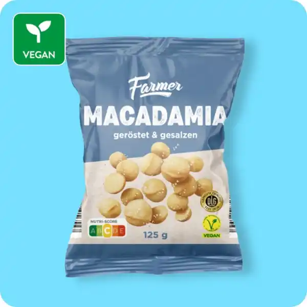 Bild 1 von FARMER Macadamia, Geröstet & gesalzen