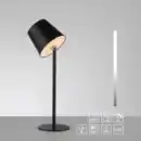 Bild 1 von LED-Akku-Tischleuchte Boteria, inkl. Flaschenaufsatz, 2er Set, schwarz