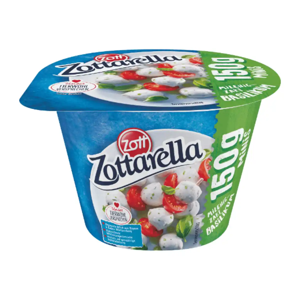 Bild 1 von ZOTT Zottarella Minis Basilikum 280g