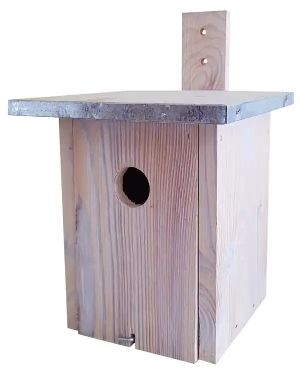 Bild 1 von Nistkasten natur mit Metalldach LxBxH: 26x19,5x19 cm