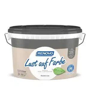 RENOVO Wand- und Deckenfarbe matt »Lust auf Farbe«, mandelcreme