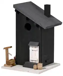 Dobar Nistkasten Onkel Bob schwarz 18,5 x 18,5 x 27 cm