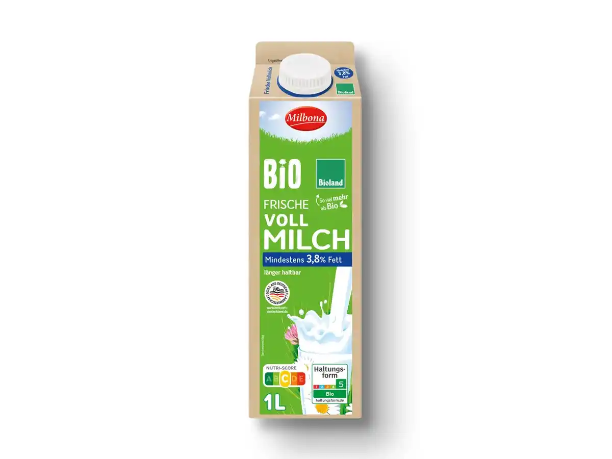 Bild 1 von Bioland Frische Vollmilch,  1 l