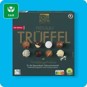 MOSER ROTH Trüffelpralinen, Mit edlen Spirituosen (enthält Alkohol) oder Genuss pur (ohne Alkohol)