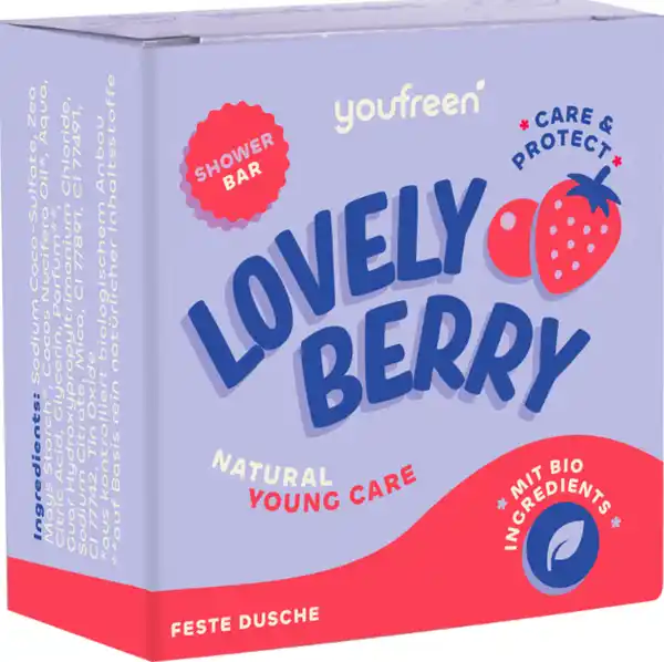 Bild 1 von youfreen Feste Pflegedusche lovely berry, 75 g