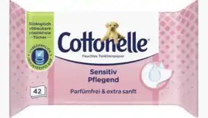 Cottonelle Feuchtes Toilettenpapier Sensitiv Pflegend parfümfrei & extra sanft