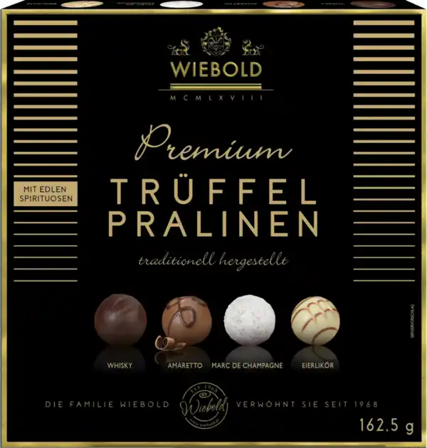 Bild 2 von Wiebold Premium Trüffel Pralinen mit Alkohol, 162,5 g