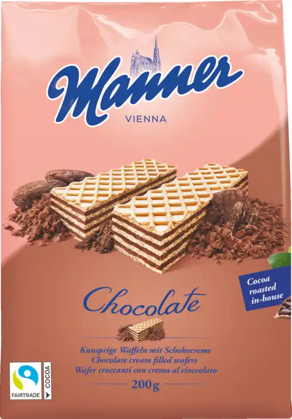 Bild 1 von Manner Schokocreme Waffeln, 200 g