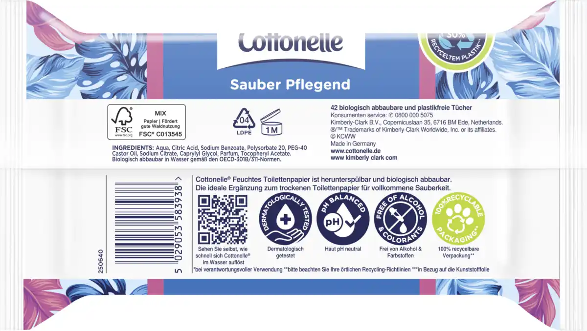 Bild 3 von Cottonelle Feuchtes Toilettenpapier Sauber Pflegend Mizellenwasser & Vitamin E