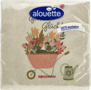 alouette alouette Recycling-Cocktailserviette Garten Glück