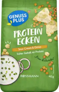 GENUSS PLUS Protein Ecken Sour Cream & Onion, 40 g