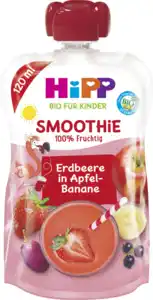 HiPP Bio für Kinder Smoothie Erdbeere in Apfel Banane, 120 ml