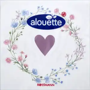 alouette Cocktail-Serviette Herz/Kranz