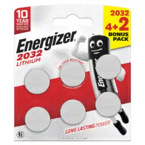 Energizer Knopfzelle CR2032 4+2