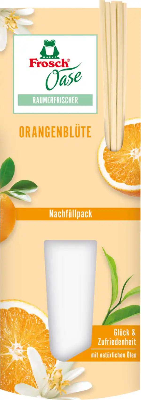 Bild 1 von Frosch Oase Raumerfrischer Orangenblüte Nachfüllpack, 90 ml