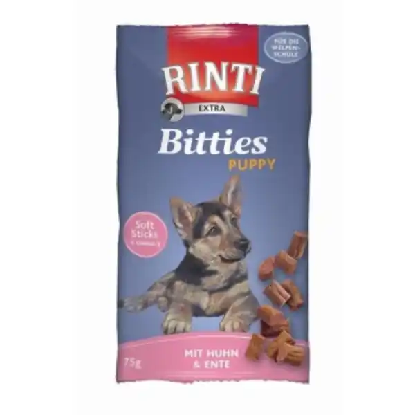 Bild 1 von RINTI Bitties Puppy 16x75g Huhn & Ente