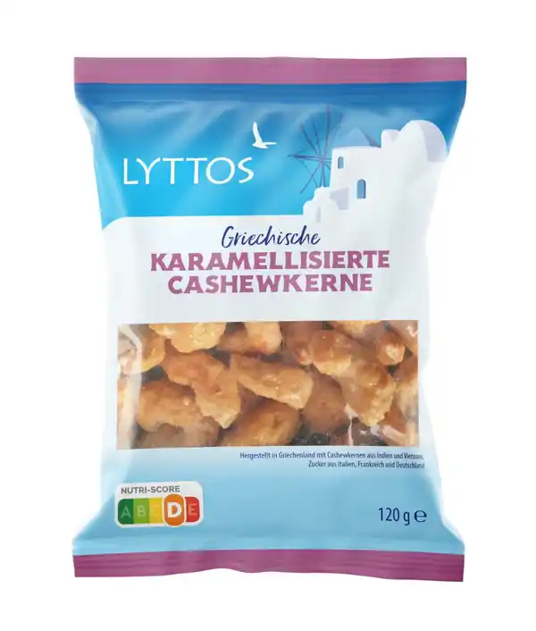 Bild 1 von LYTTOS Karamellisierte Nüsse 120 g Cashews