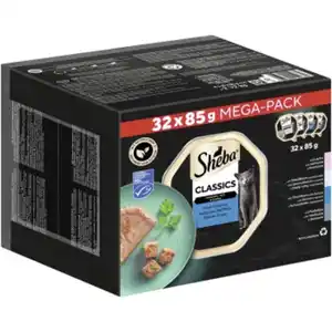 Sheba Mega-Pack Classics in Pastete Fisch Variation 32x85g