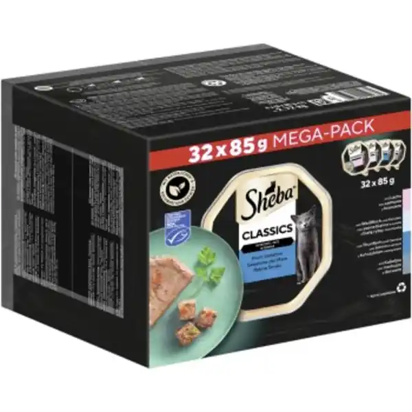 Bild 1 von Sheba Mega-Pack Classics in Pastete Fisch Variation 32x85g