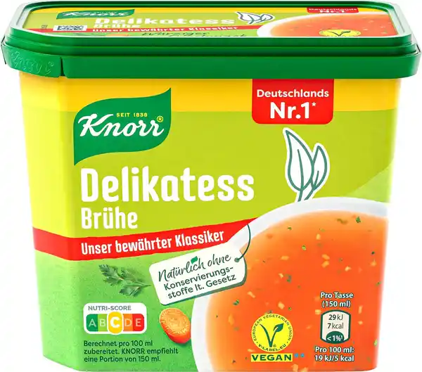 Bild 1 von KNORR Delikatess-Brühe, Dose