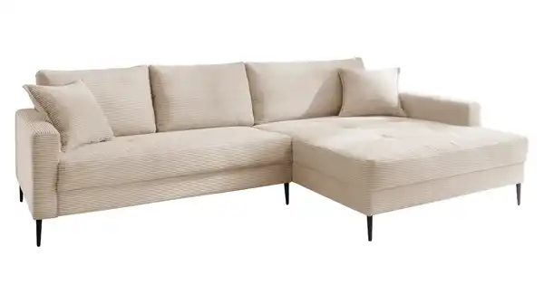 Bild 1 von Ecksofa Cord creme 276 x 173 cm - SUMMER