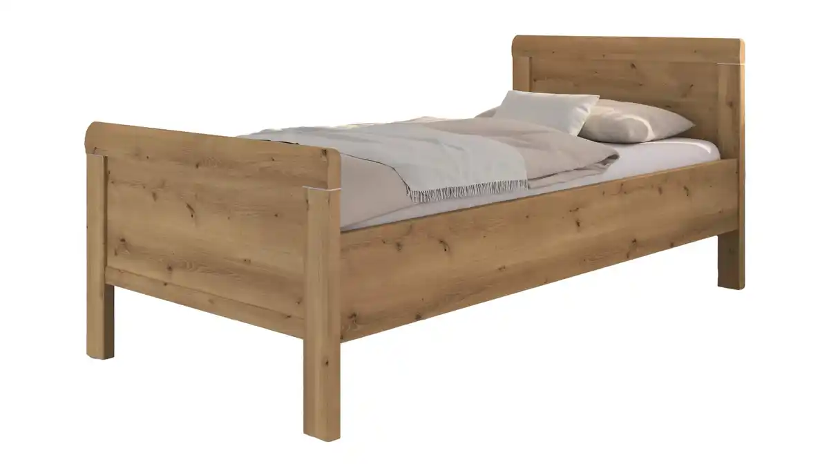 Bild 1 von Einzelbett Futonbett 100 x 200 cm verstellbar Asteiche - rauch - EVELYN