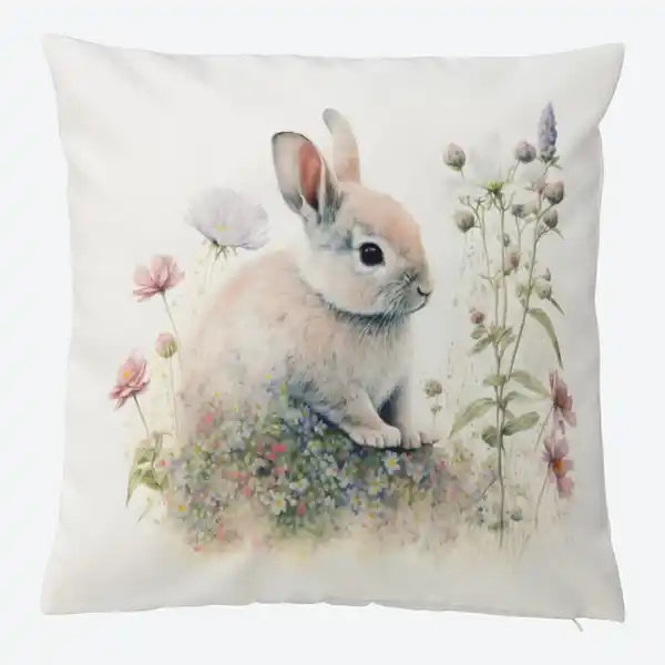 Bild 3 von Deko-Kissenbezug mit Hasen-Motiv, ca. 40x40cm
