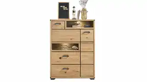 Highboard mit Beleuchtung - Wildeiche - 105 cm - CATANIA