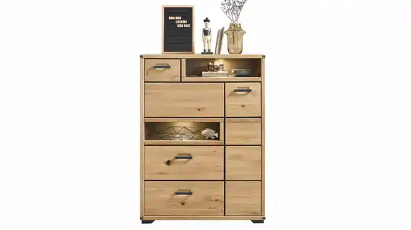 Bild 1 von Highboard mit Beleuchtung - Wildeiche - 105 cm - CATANIA