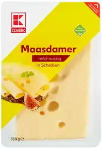 K-CLASSIC Maasdamer 45 % Fett i. Tr., 300-g-Packg.