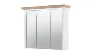 Spiegelschrank mit Beleuchtung Pinie weiß 83 cm - JASMIN