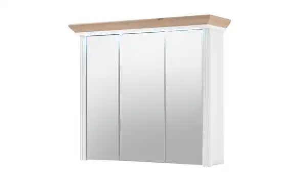 Bild 1 von Spiegelschrank mit Beleuchtung Pinie weiß 83 cm - JASMIN