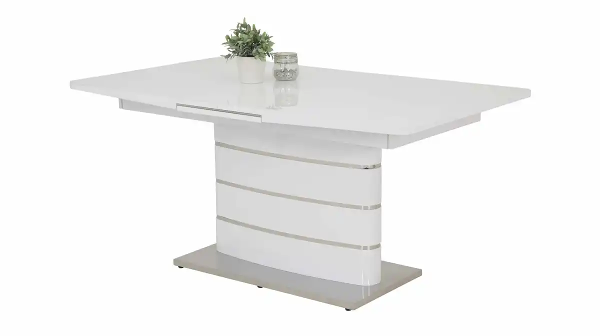 Bild 1 von Esstisch 160 - 200 cm ausziehbar weiß hochglanz - ANASTASIA