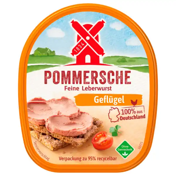 Bild 1 von Rügenwalder Mühle Pommersche Gutsleberwurst 100% Geflügel 125g