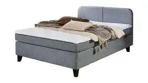 Boxspringbett 140 x 200 cm grau - Microfaser - JOLIET