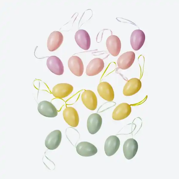 Bild 2 von Deko-Eier aus Kunststoff, 20 Stück, Ø ca. 6cm