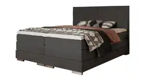 Boxspringbett 200 x 200 cm grau - Bettkasten - MANDEWILLA