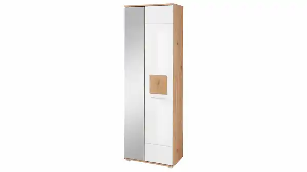 Bild 1 von Garderobenschrank weiß hochglanz - Artisan Eiche 195 cm - FUN