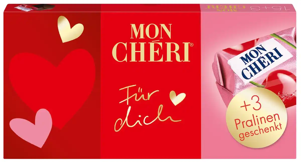 Bild 1 von MON CHÉRI Pralinen mit Alkoholfüllung, 18 St. = 189-g-Packg.