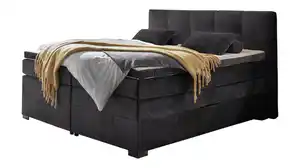 Boxspringbett 180 cm mit Bettkasten anthrazit Velours - FANES