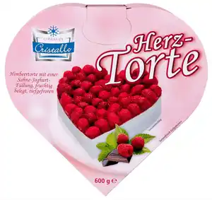 CRISTALLO Herztorte Himbeer, 600-g-Packg.